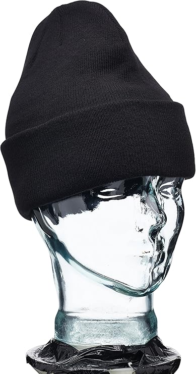 Blackrock Black Woolly Beanie Hat with Thinsulate Lining for Maximum Warmth