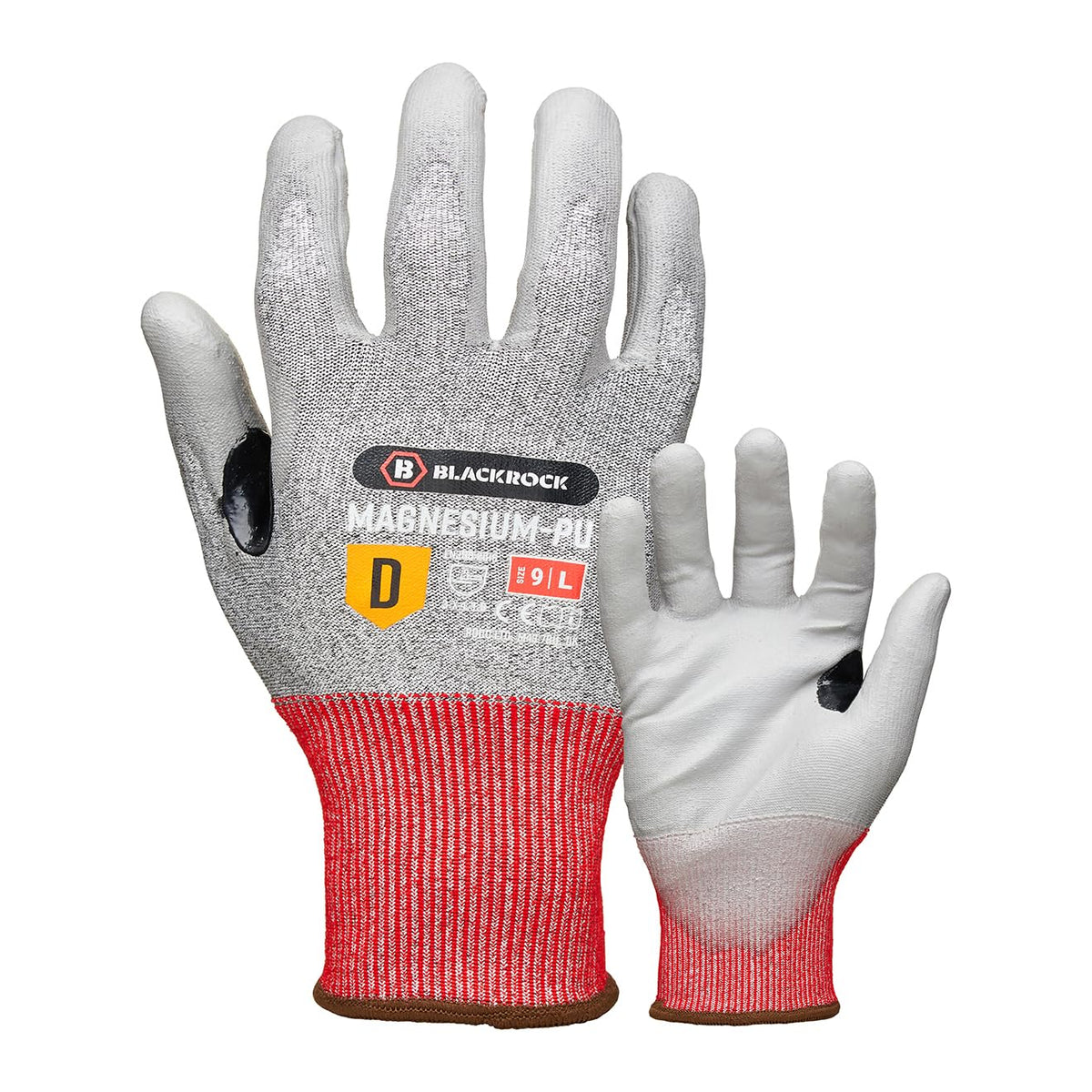 Blackrock Magnesium-PU Cut Resistant Lightweight PU Gripper Safety Work Gloves, Near Knife Proof, Whittling, Max Cut 5 Gloves