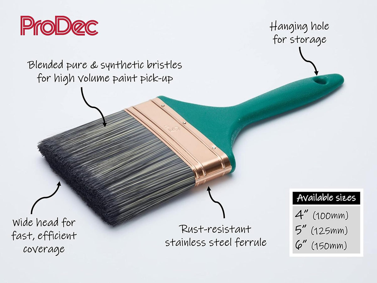 ProDec Trade Professional Wall Brush for Fast Painting with Emulsion Paints