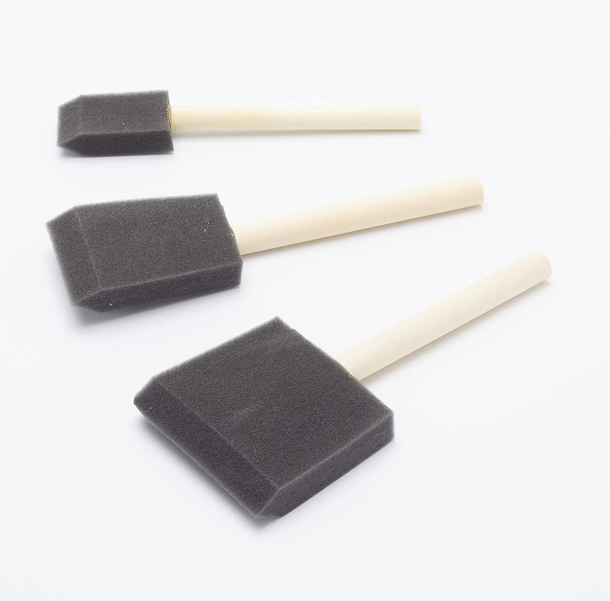 Fit For The Job 3 Piece Foam Paint Brush Set, Foam Brushes for Painting, Arts & Crafts Applying Glue