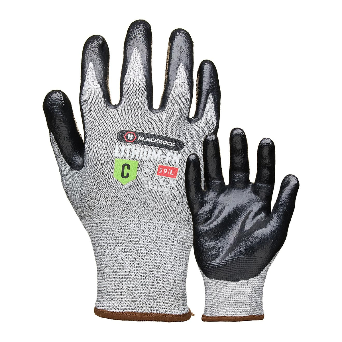 Blackrock Flat Nitrile Lithium Cut Resistant Level C Gloves, for Men Women, Wood Carving, Slash/Knife Resistant