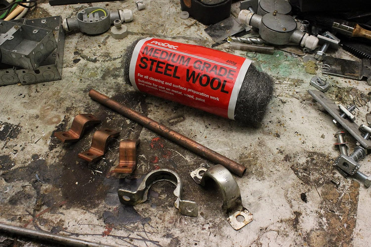ProDec 400g Medium Grade Steel Wool, Wire Wool for Cleaning, Polishing & Surface Preparation