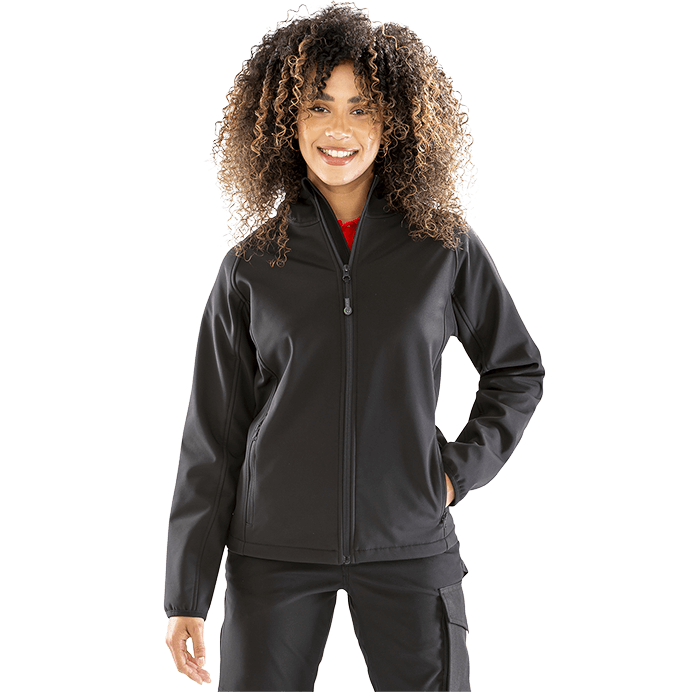 Result Ladies 3-Layer Recycled Printable Hooded Softshell