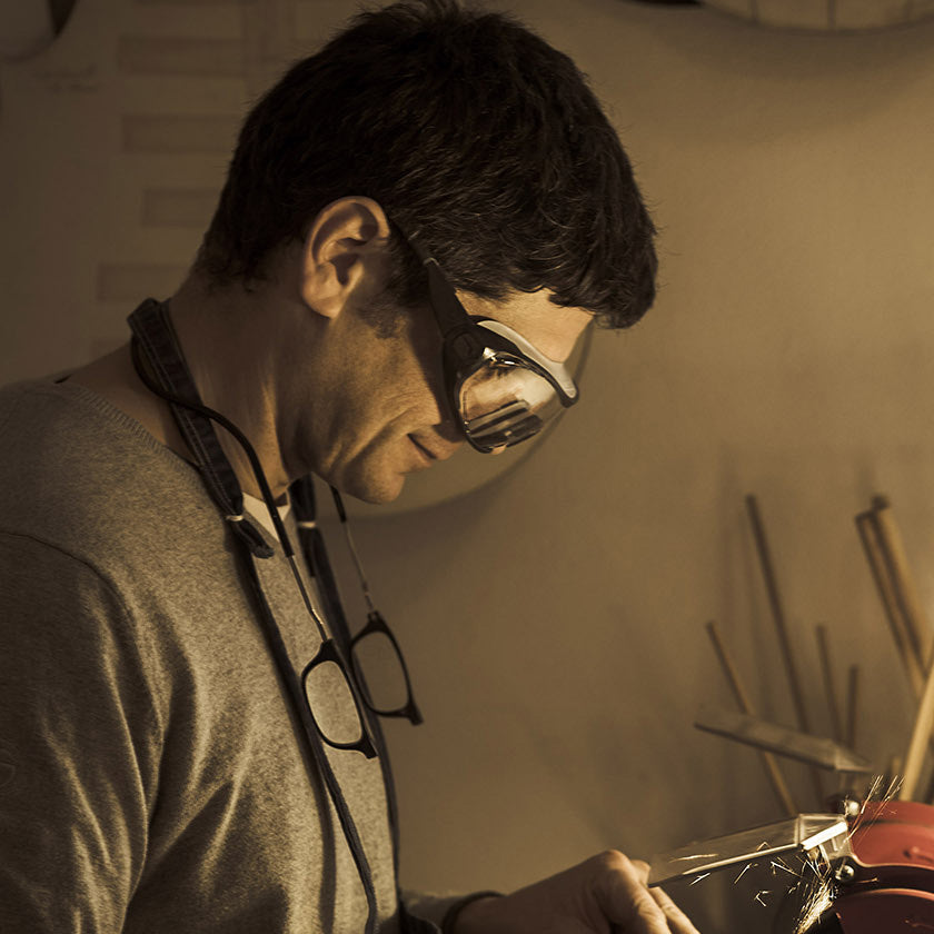 Man wearing Safety Glasses