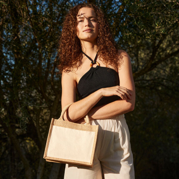 Westford Mill W425 Cotton Pocket Jute Gift Bag