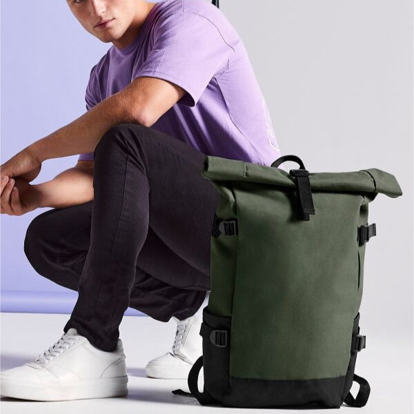 BagBase BG858 Block Roll-Top Backpack