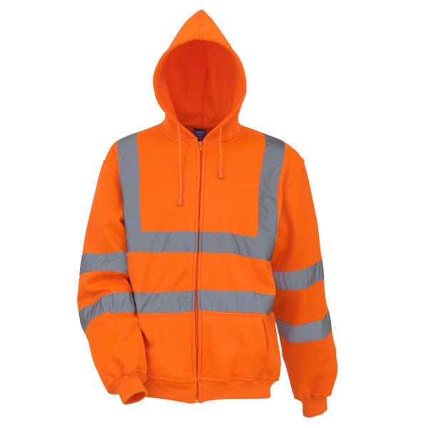Yoko Hi-Vis Zipped Soft Feel Jersey Hoodie