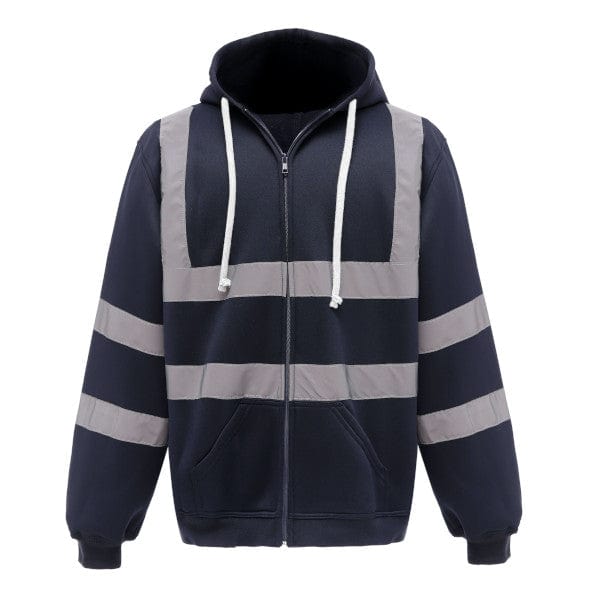 Yoko Hi-Vis Zipped Soft Feel Jersey Hoodie
