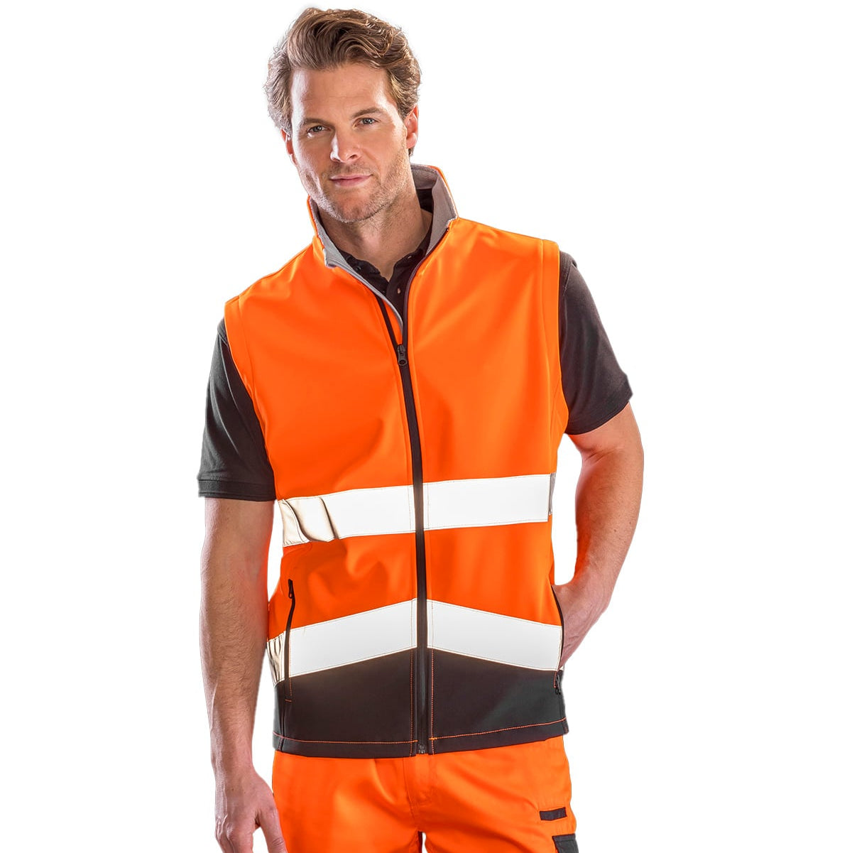 Result Safe-Guard Hi Vis Softshell Gilet R451X