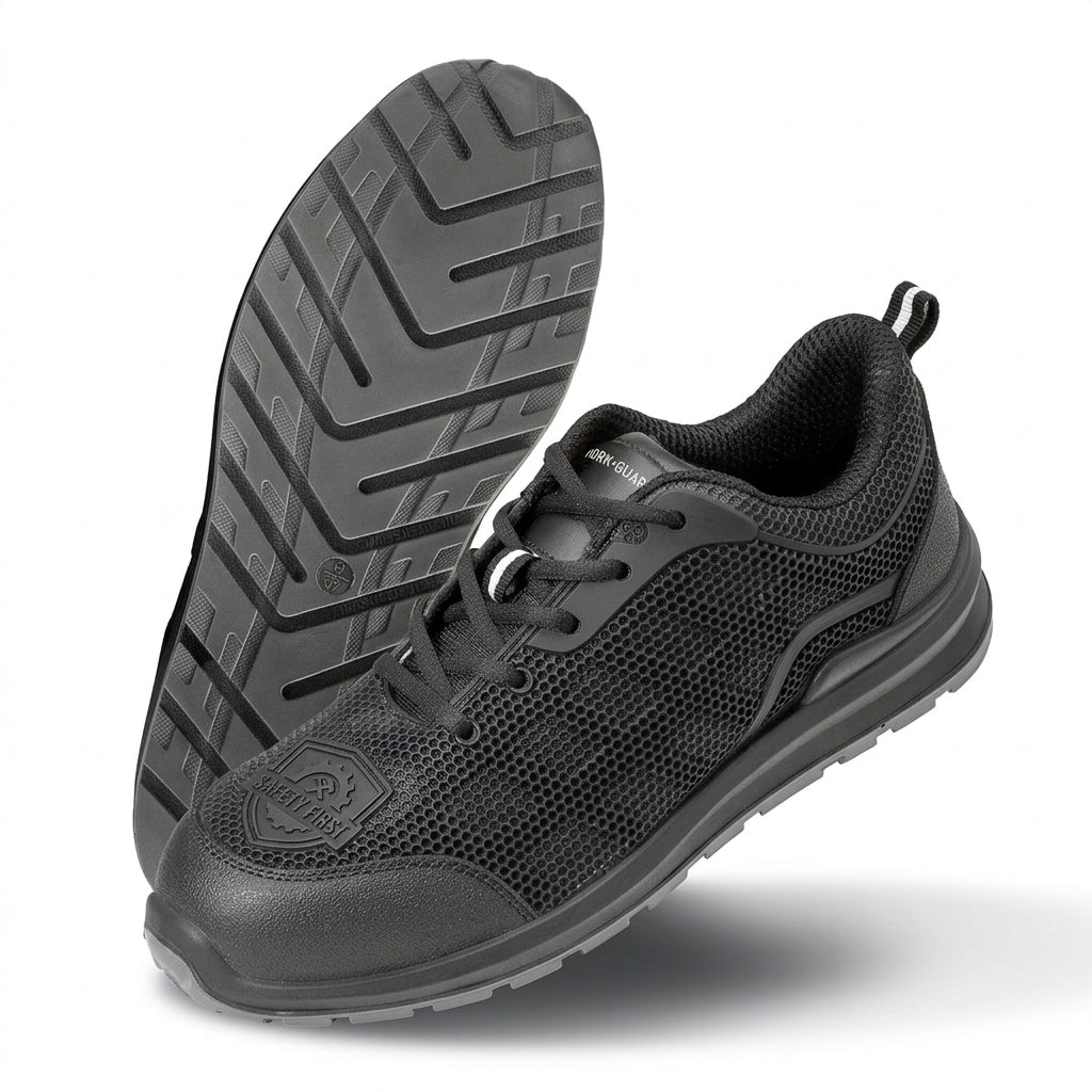 black safety trainers unisex