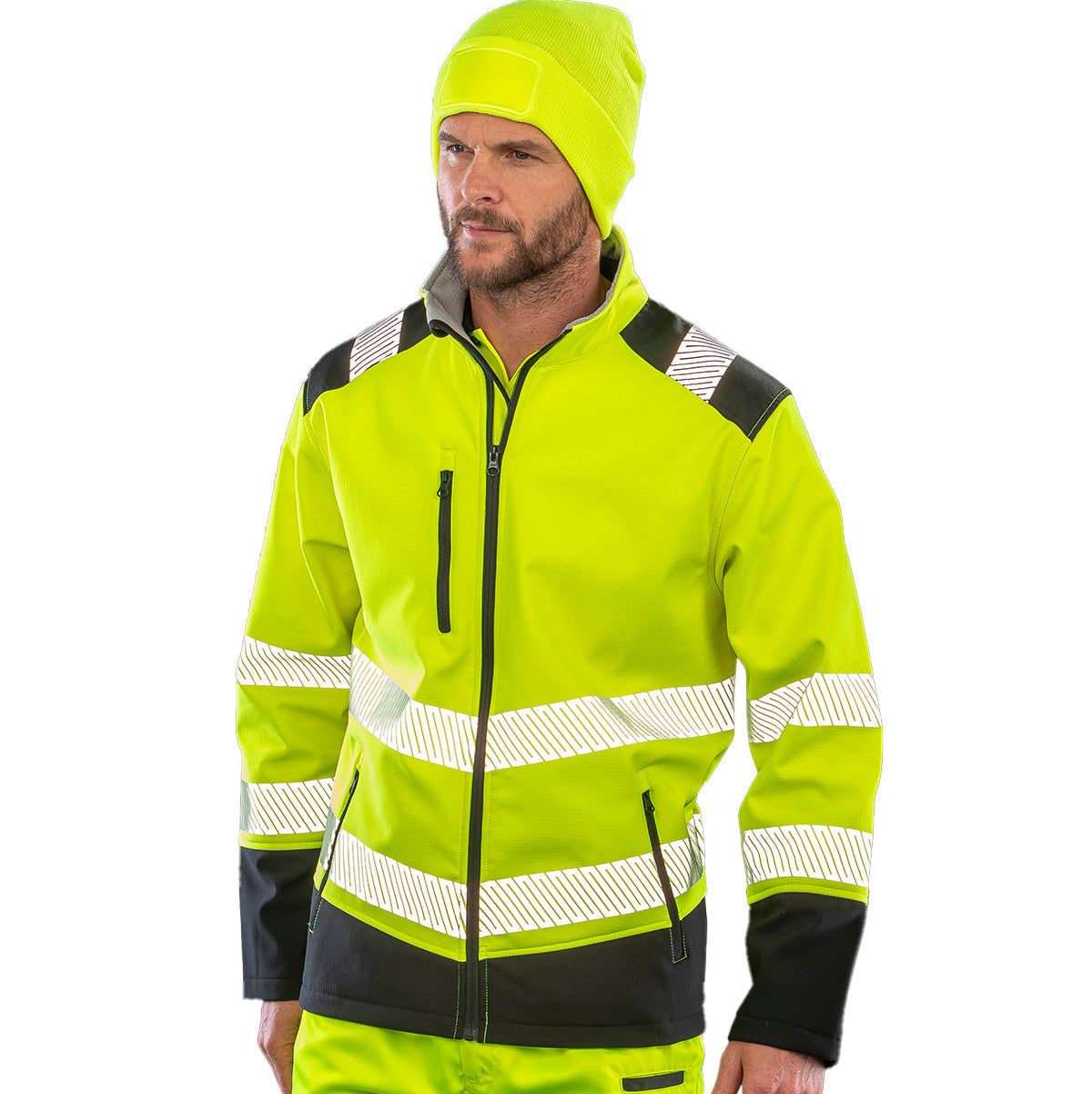 Result Safe-Guard Hi Vis Ripstop Softshell Jacket R476X