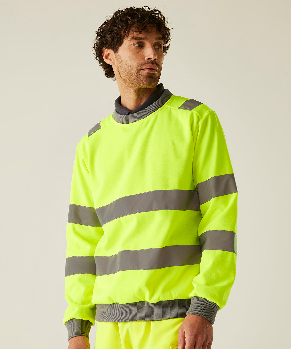 Hi-Vis Pro Contrast Crew Neck Sweatshirt TRF813