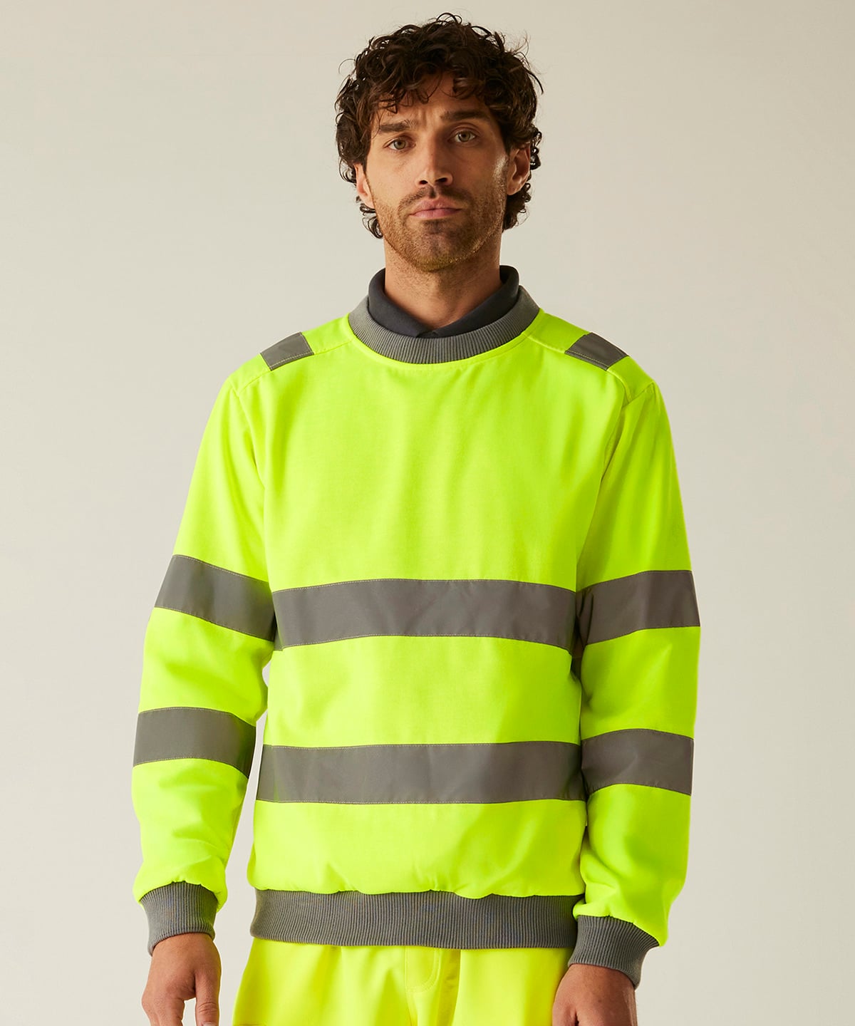 Hi-Vis Pro Contrast Crew Neck Sweatshirt TRF813