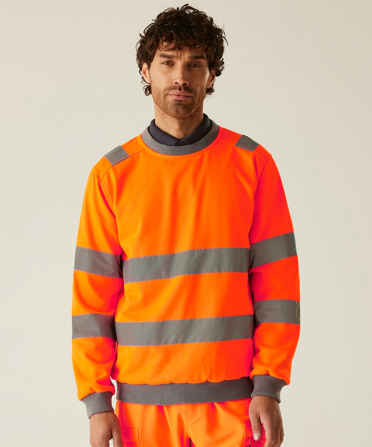 Hi-Vis Pro Contrast Crew Neck Sweatshirt TRF813