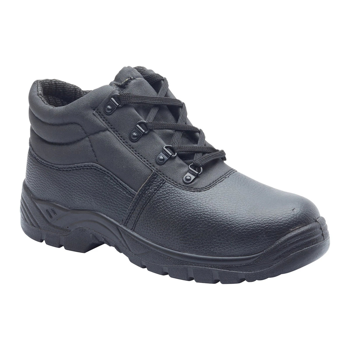 Black Chukka Safety Synthetic Leather Work Boots