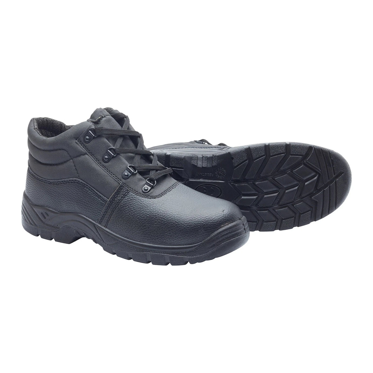 Black Chukka Safety Synthetic Leather Work Boots