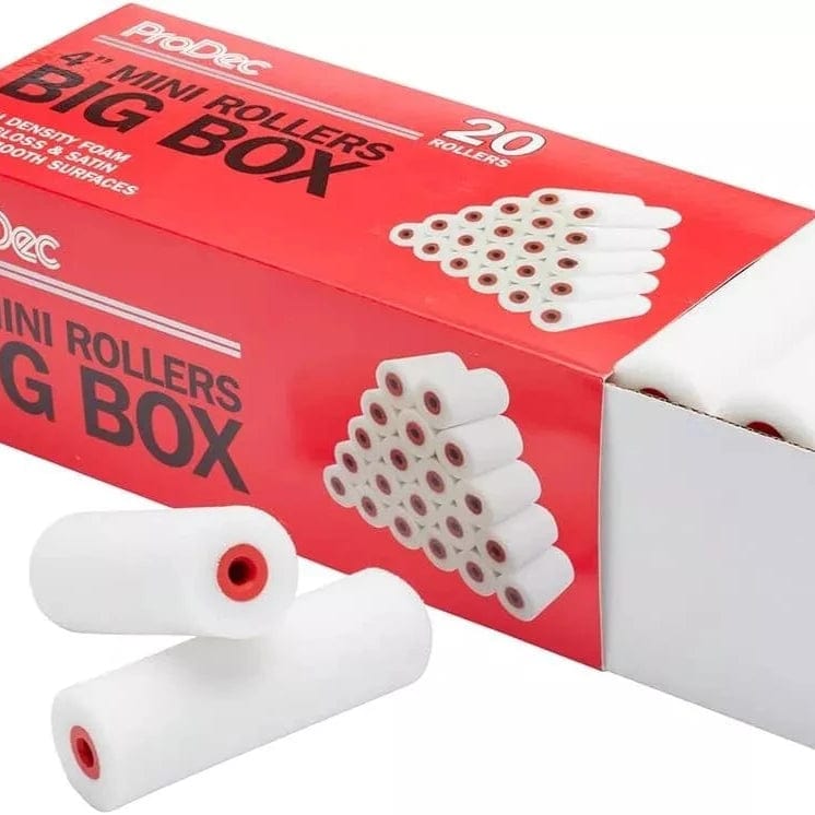 ProDec 4&quot; Foam Mini Rollers - 20 Pack