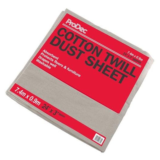 ProDec 24&#39; x 3&#39; Cotton Twill Dust Sheet 