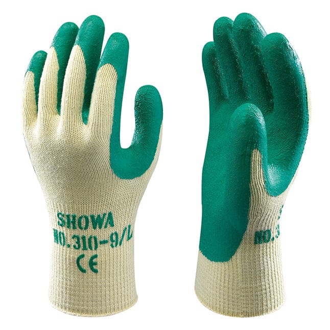 Showa 310 Gloves Green Latex Grip
