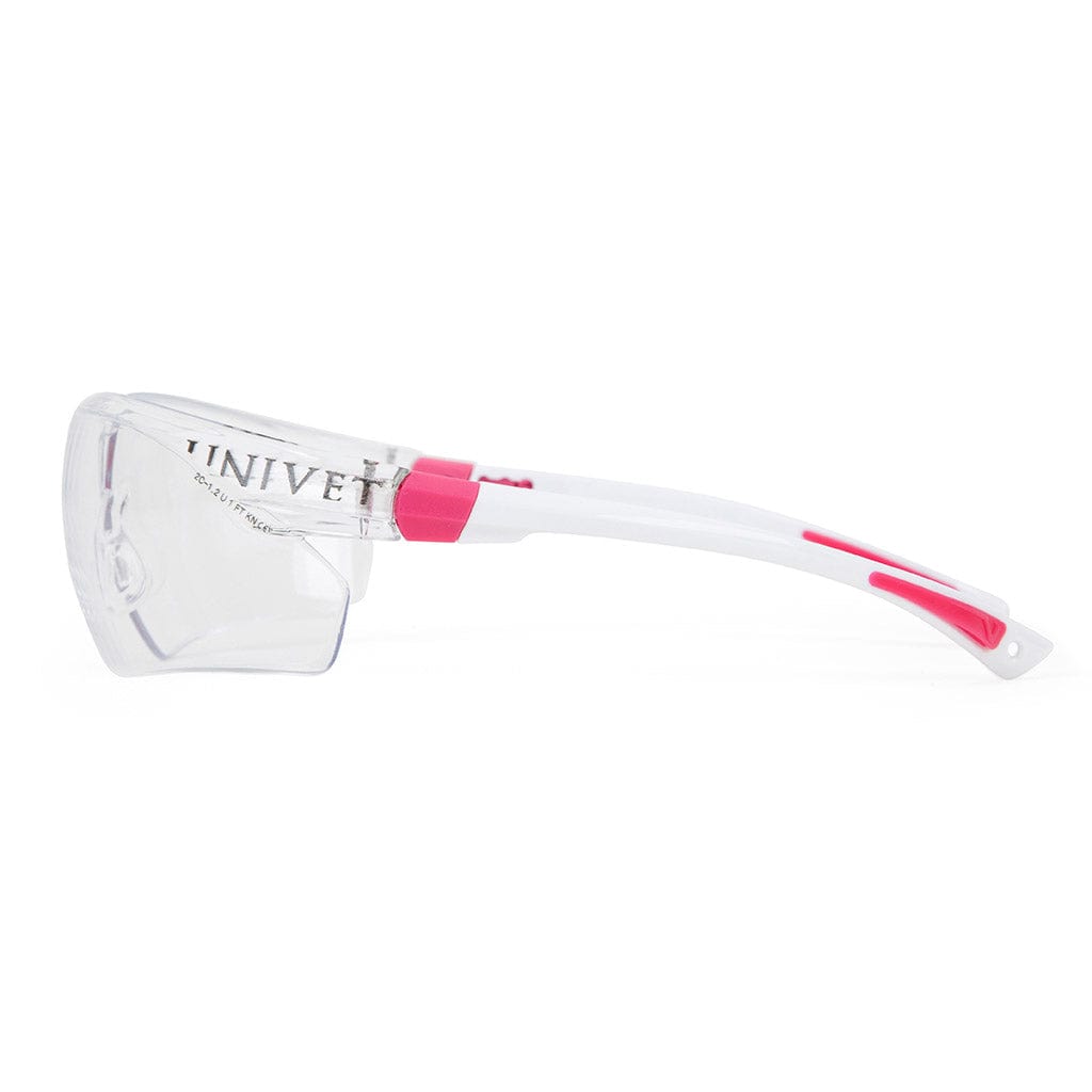 Ladies Pink Safety Glasses Side