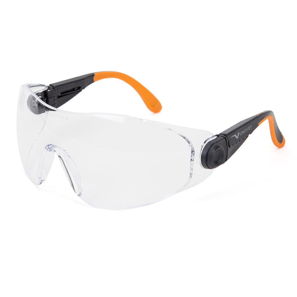 Univet 529 Anti Scratch PLUS+ Safety Glasses Clear Lens
