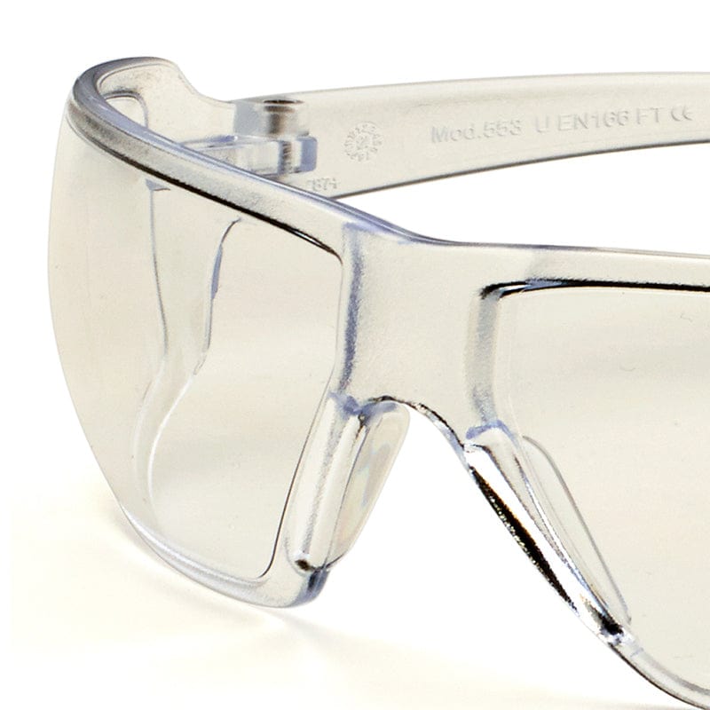 Univet 553Z Zero Noise Safety Glasses Anti Glare Lens 