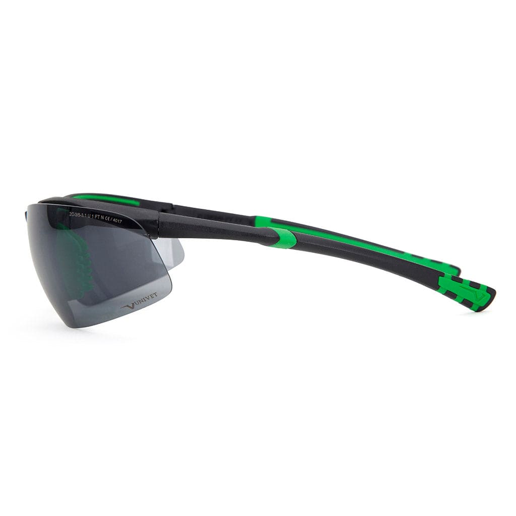 Univet 5X3 Safety Glasses Smoke Flash Mirror Lens