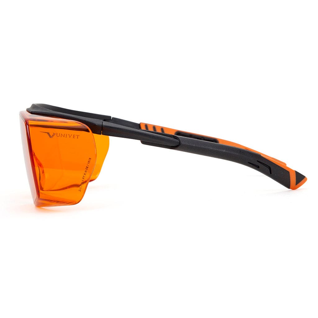 Univet 5X7 Ultimate Over Specs Italian Safety Orange Glasses