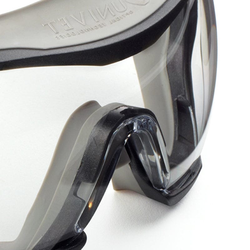 Univet 6X1 Perfect Hybrid Safety Glasses Goggles Clear Lens 