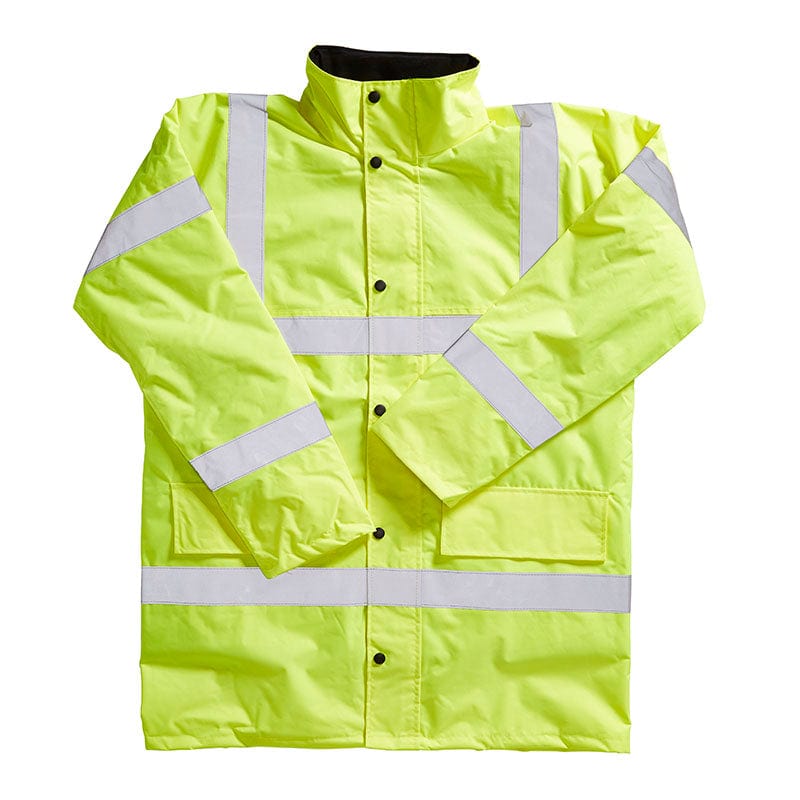 Blackrock High Visibility Coat Winter Fleece Lining Hi-Vis Yellow