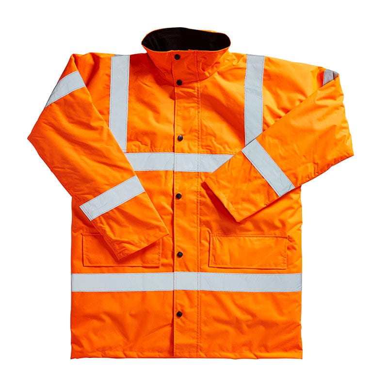 Blackrock High Visibility Coat Winter Fleece Lining Hi-Vis Orange