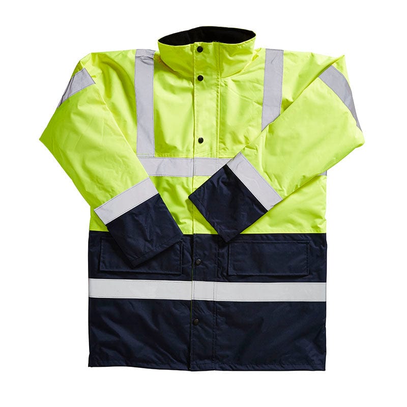 Blackrock Hi Vis Coat Two Tone Contrast Hi-Vis Yellow / Navy