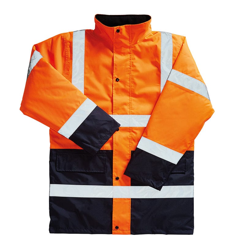 Blackrock Hi Vis Coat Two Tone Contrast Hi-Vis Orange / Navy