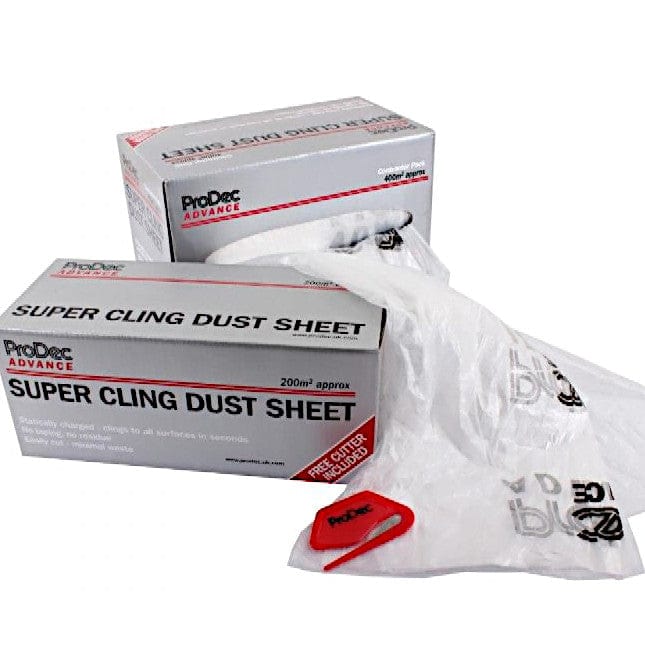 ProDec Advance 4m x 50m Super Cling Polythene Dust Sheet Roll - PPE ...