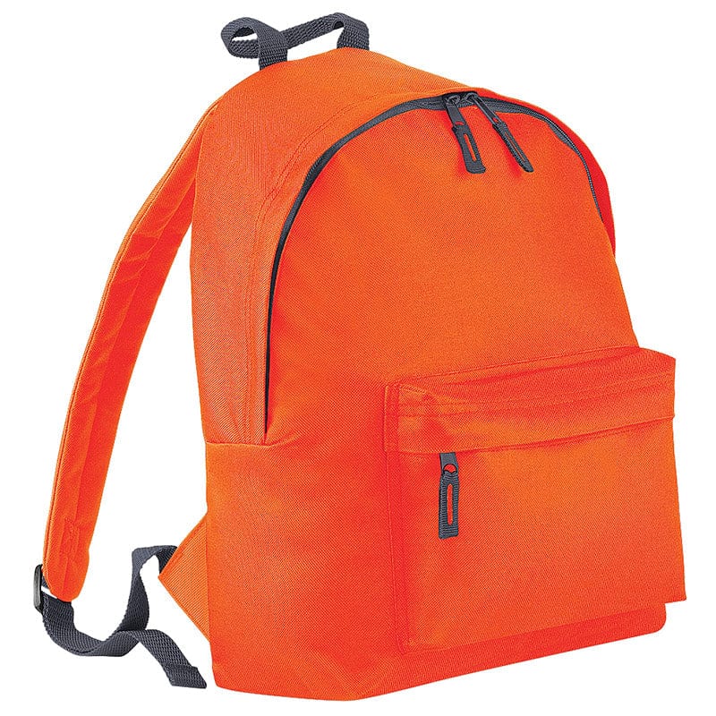 BagBase BG125J Junior Fashion Backpack Orange / Graphite Grey