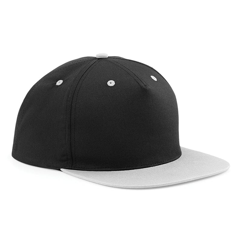 Beechfield 5 Panel Contrast Snapback Black / Grey