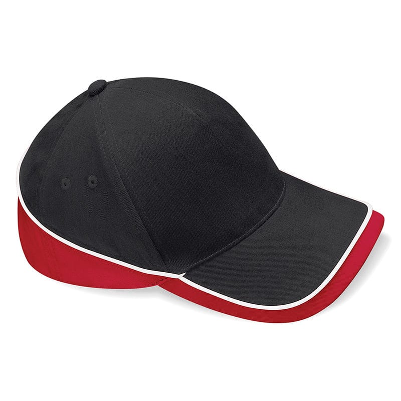 Beechfield Teamwear Competition Cap Black / Classic Red / White
