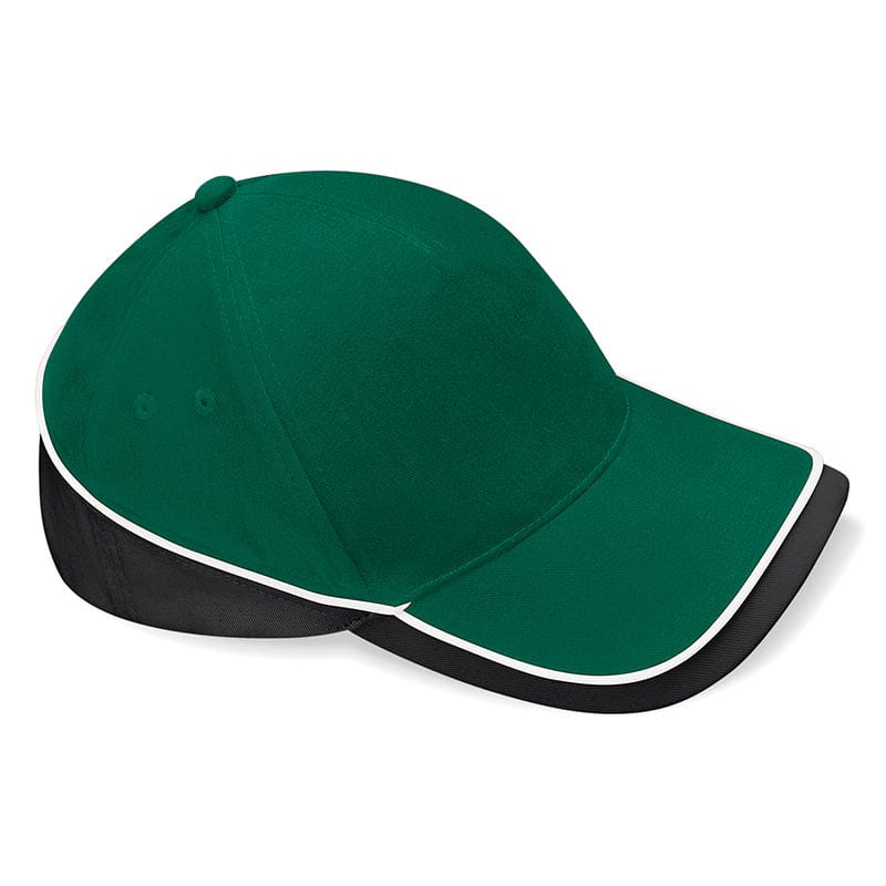 Beechfield Teamwear Competition Cap Bottle Green / Black / White