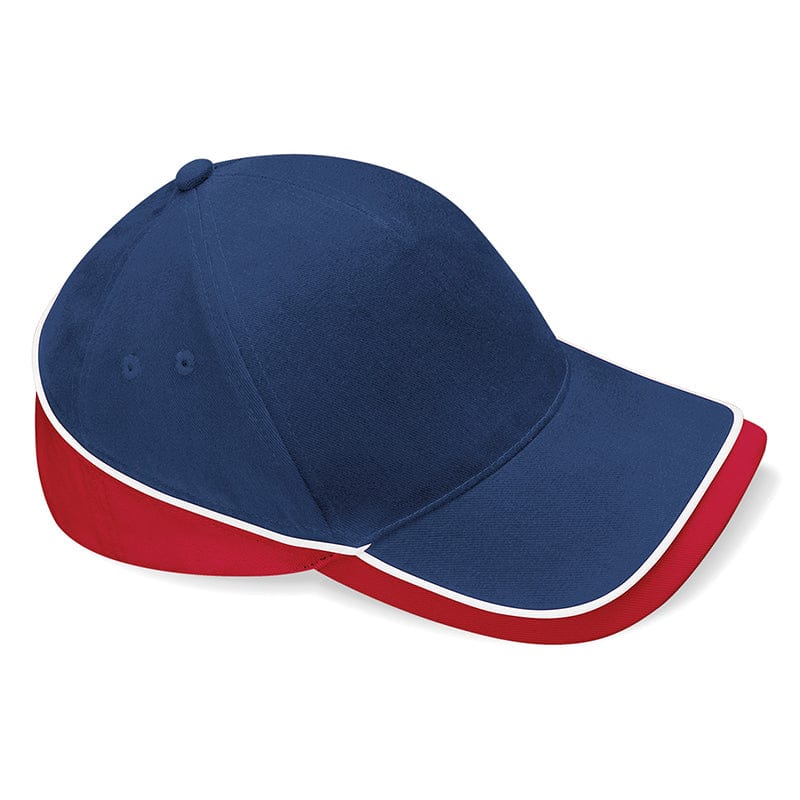 Beechfield Teamwear Competition Cap French Navy / Classic Red / White