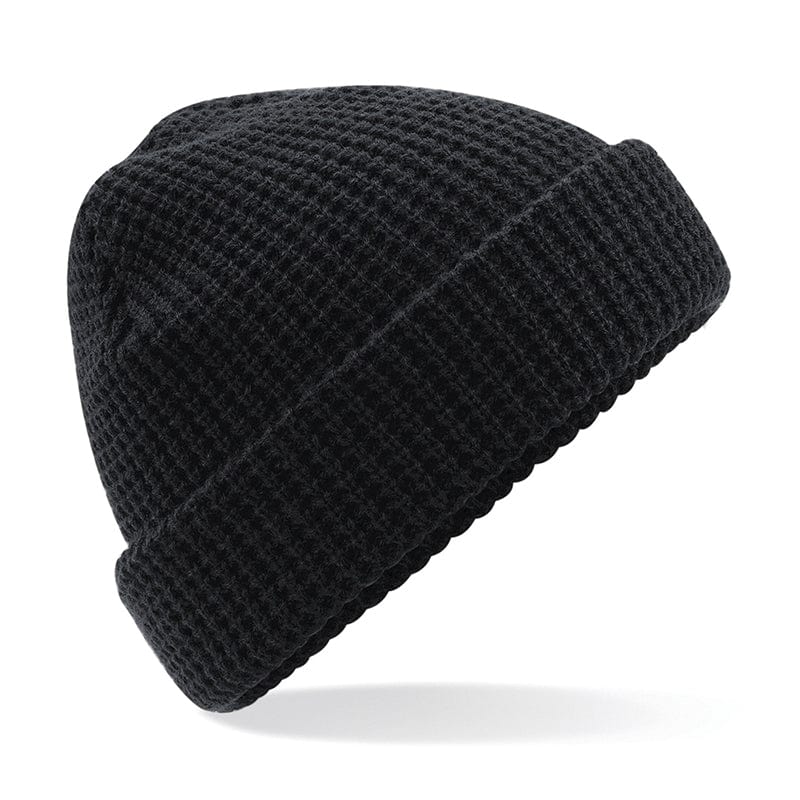 Beechfield Classic Waffle Knit Beanie Black