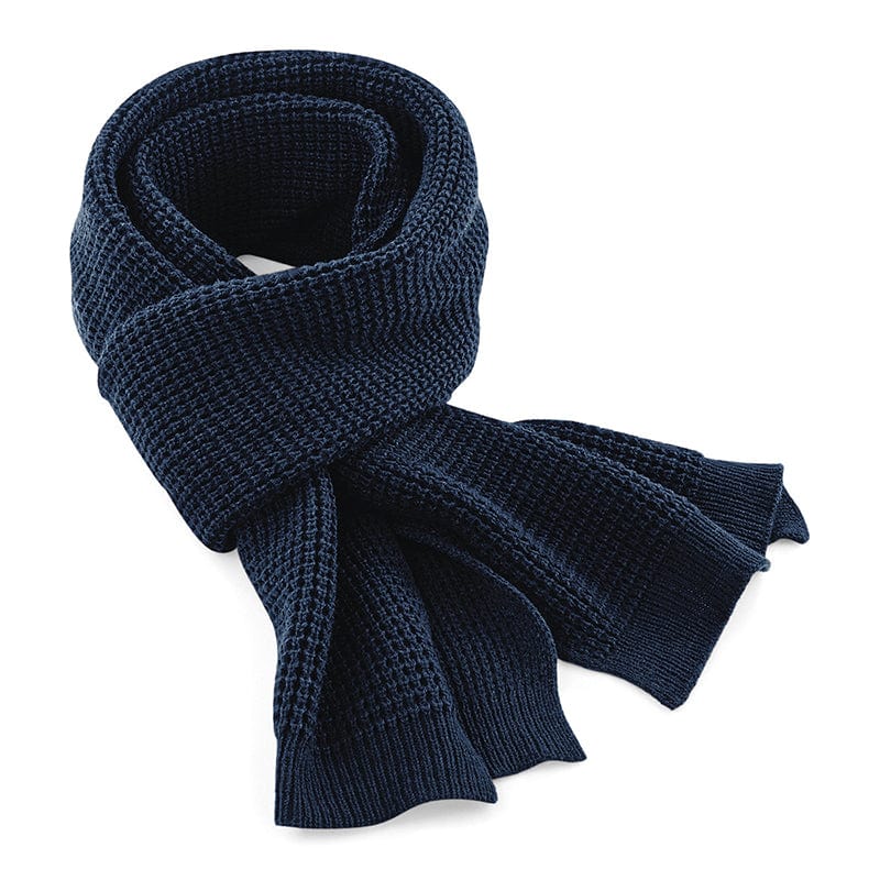 Beechfield Classic Waffle Knit Scarf French Navy
