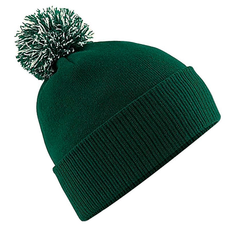 Beechfield Snowstar Beanie Bottle Green / Off White