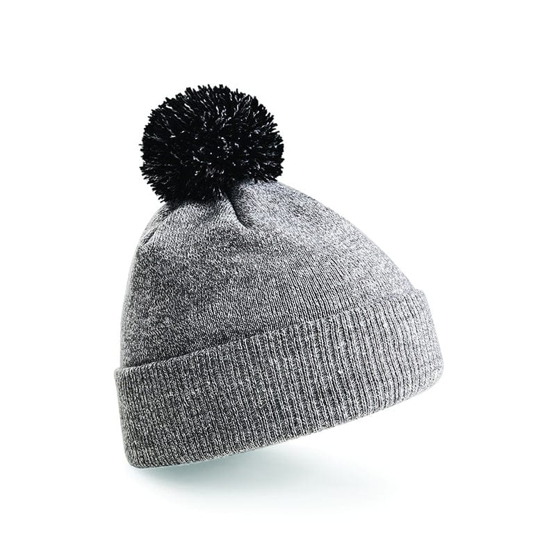 Beechfield Snowstar Beanie Heather Grey / Black