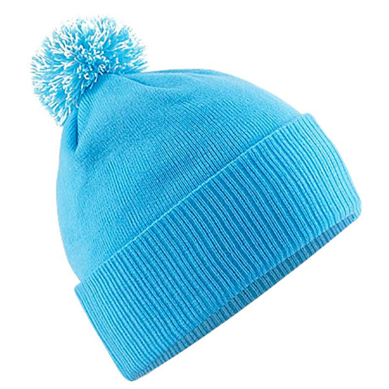 Beechfield Snowstar Beanie Surf Blue / Off White