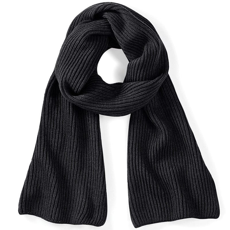 Beechfield Metro Knitted Scarf Black