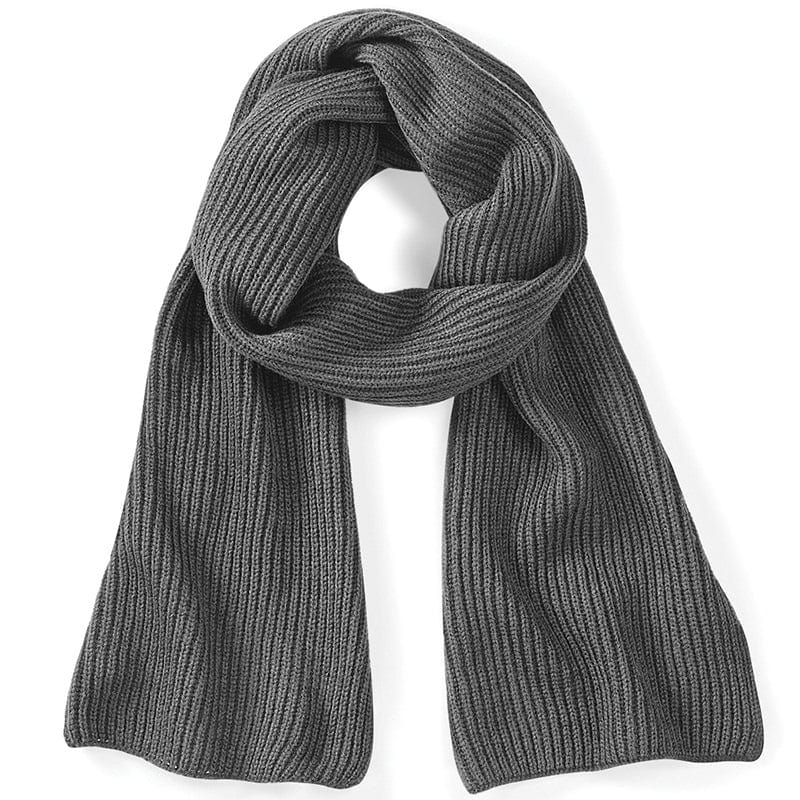 Beechfield Metro Knitted Scarf Smoke Grey