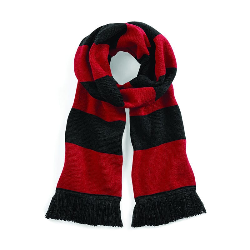 Beechfield Varsity Scarf Black / Classic Red
