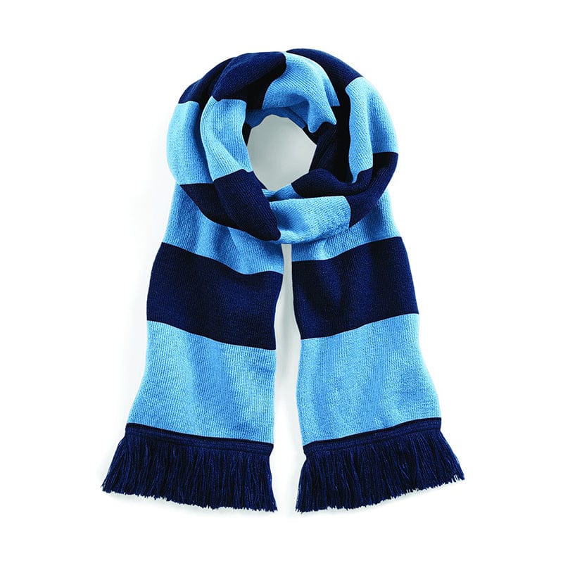 Beechfield Varsity Scarf French Navy / Sky Blue