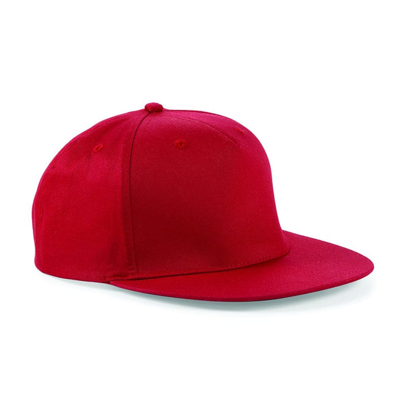 Beechfield 5 panel Snapback Rapper Cap Classic Red