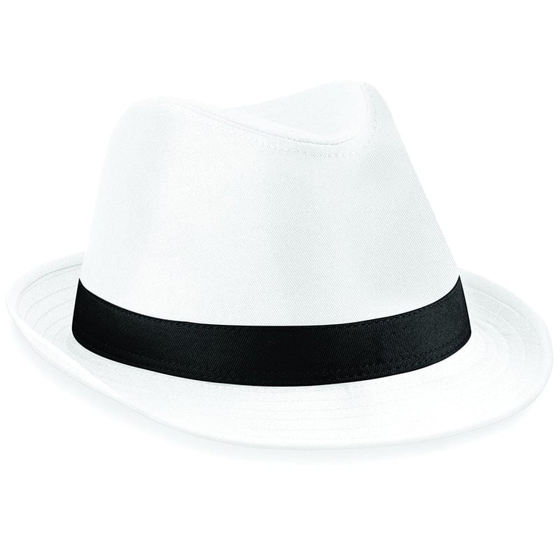 Beechfield Fedora White / Black
